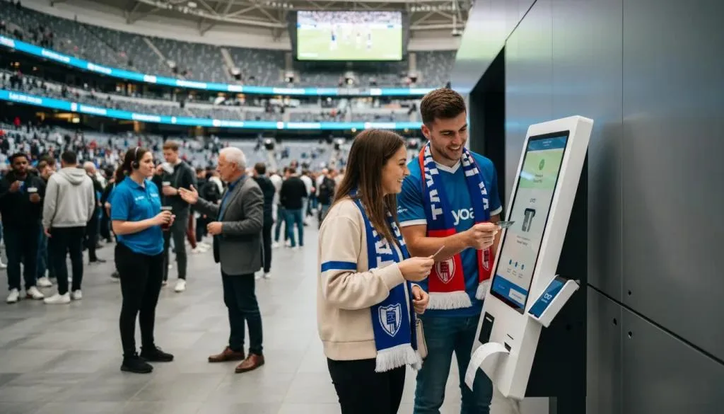 A modern football using self ordering kiosk