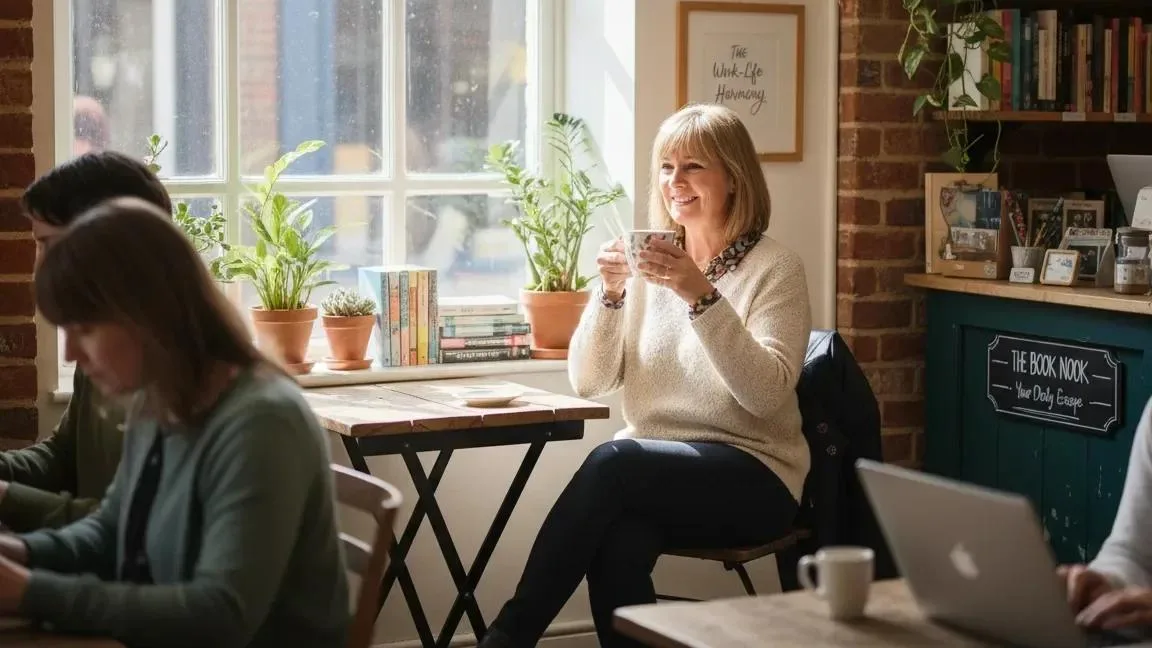 Stress-free UK business owner with reduced financial anxiety