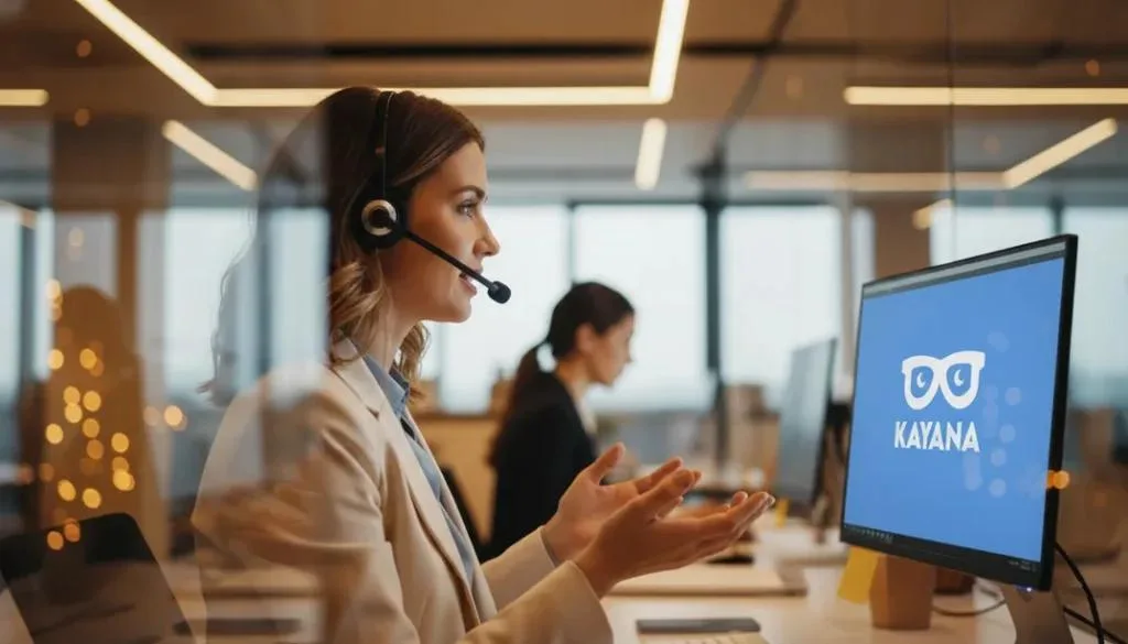 Customer support representative providing assistance - Kayana all-in-one solution 24/7 global support team