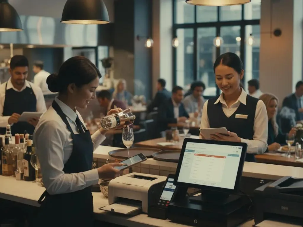 Employes using restaurant order management of Kayana x UrbanPiper partnership