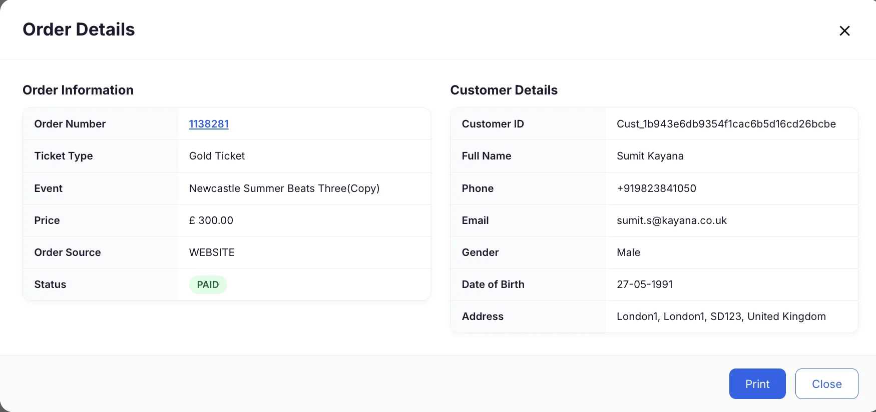 How to Share a Ticket QR Code with a Customer via Kayana Partners Admin — figure 3